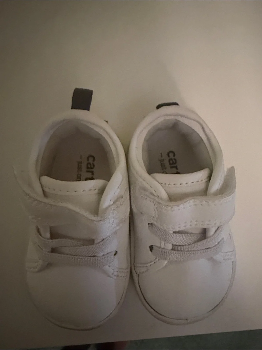 Carter's White Baby Velcro Walker Shoes